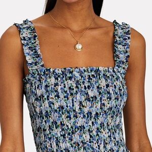 Veronica Besrd Averie Smocked Crop Tank Top Small